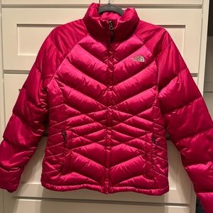 North face hot pink winter jacket